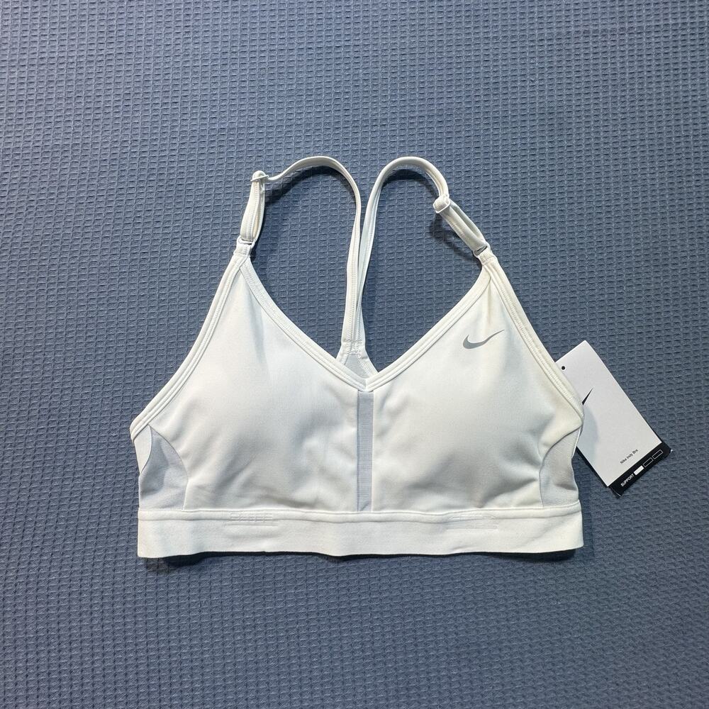 Nike Light-Support Padded Sports/Yoga Bra Women Sz S White Brand New